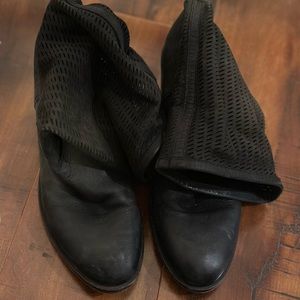 Black suede slouchy womens boots Vero Cuoio size 39 1/2